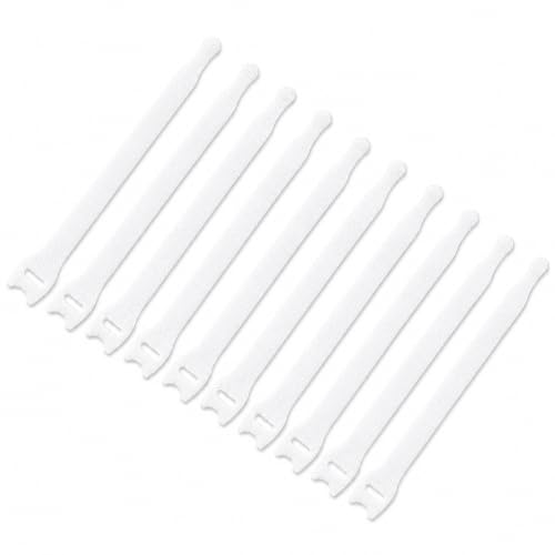 VELCRO® Markowe opaski kablowe jednoczęściowe paski dwustronne 20 mm x 200 mm białe 10 sztuk
