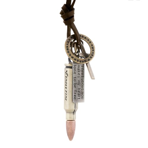 Motaney Vintage Bullet Car Mirror Hanging Accessories, Cowboy Rear View Mirror Accessories Car Accessories Hanging Ornament, Cool Retro Necklace Pendant Clothing Accessories