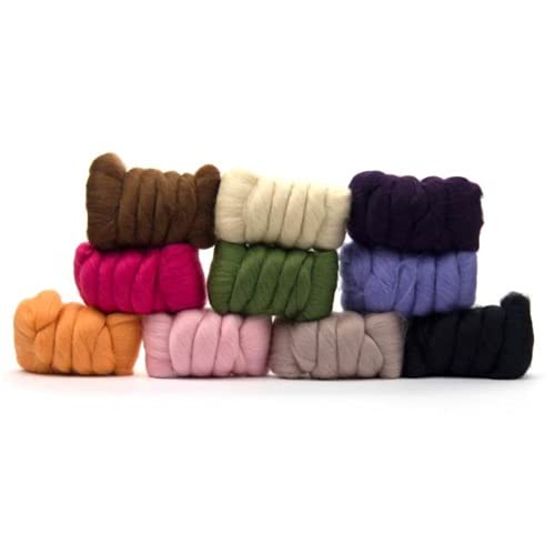 Revolution Fibers | Mystery Mixed Merino Wool Variety Pack | Perfect Wool Roving For Spinning, Rolags, Needle Felting, Wet Felting, Tapestry, Weaving And Crafting (Multicolored -Surprise Yourself) #TOP22