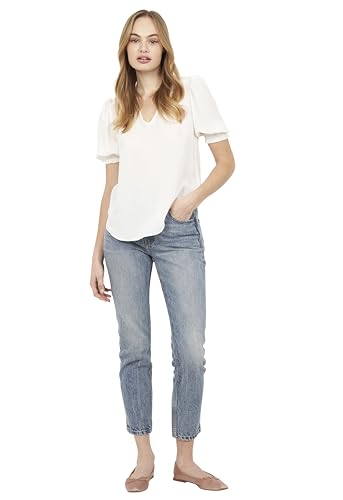 Image of Karemele Short Sleeve Silk Top - 100% Silk Blouse for Everyday Wear