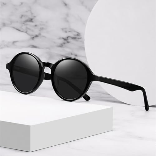 Lunettes de soleil rétro rondes de luxe avec protection UV400 et verres teintés