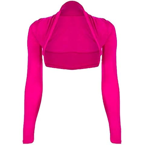WearAll Plus Size Long Sleeve Cropped Shrug Cover