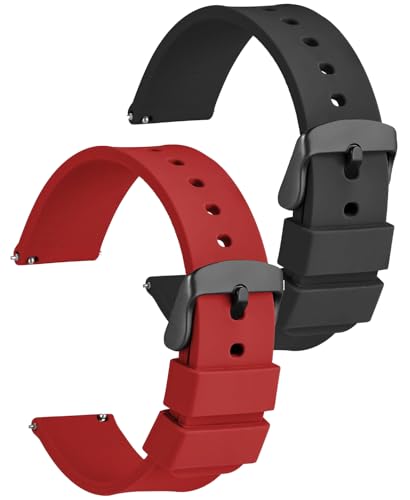 Image of CERLINK 22mm Watch Band Strap with Steel Black Buckle for Colorfit Pro /Pro 4 Max /Ultra /Ultra 2 /Amazfit GTR 47mm /GTR 2E /Galaxy Watch 3 45mm & All 22mm Watches (Black,Wine)
