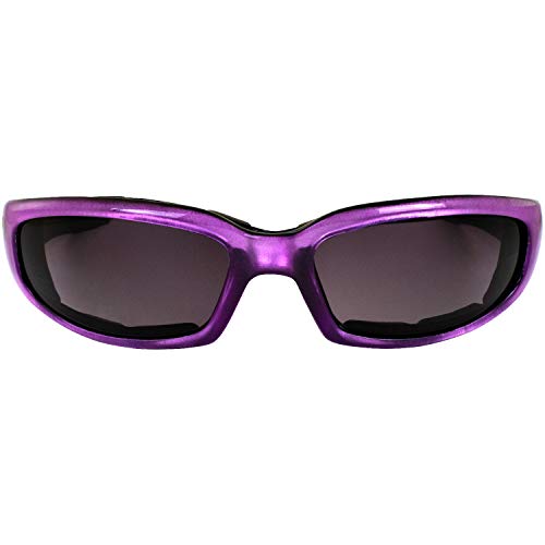 Birdz Eyewear Chill Women's Motorcycle Sunglasses 2 Pairs Padded Pink & Purple Frames Super Dark Lenses3