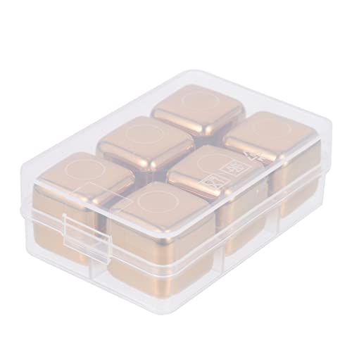 CALLARON 1 Set Stainless Steel Ice Pellets Whiskey Stones Ice Rocks Ice Cubes Reusable Beverage Stainless Steel Ice Cube Household Whiskey Ice Cube Washable Vodka Plastic