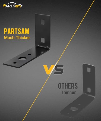 Image of PARTSam 4X Black Trailer Light Brackets L Shape Tail Light Mounting Bracket Electrophoretic Deposition Steel for Boat Utility Trailer Lights Parts Accessories, 4.5 x 3 x 1.5 Inch