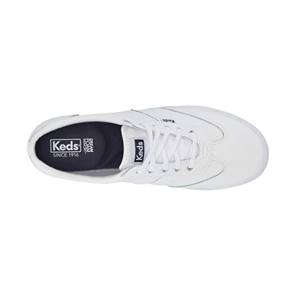 Keds Courty Core Lace Up, Sneaker Womens, White Leather, 7.5 Medium