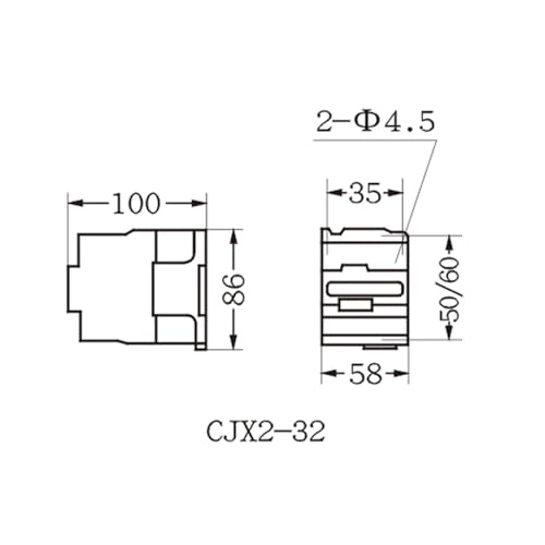 Contactor de CA CJX2-3210 de alta resistencia con contactos de cobre 50A 5