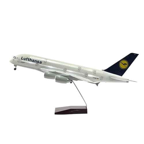 Modèle d'avion de salon Lufthansa A380 maquette lumineuse pour décoration bureau