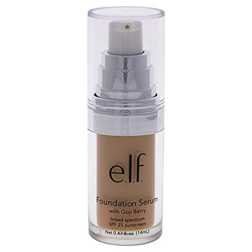 E.l.f. Beautifully Bare Foundation Serum Spf 25, Luminous, Dewy Finish, Minimizes Pores & Fine Lines, Fair/Light, 0.47 Fl Oz (14Ml) #TOP1