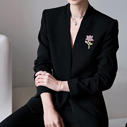 Image of Enamel Daisy Flowr Brooch Pin,Cute Sun Flower Suit Lapel Pin Plant Gladdon Flower Coat Pin Clothes Accessories Wedding Party Jewelry for Women Girl