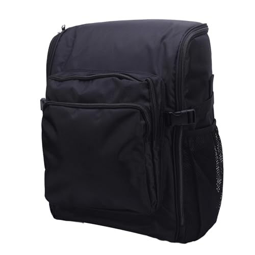 TIKATARER Oxford Cloth Fabric Cleaning Tool Backpack 27-30L Large Capacity, Anti Splashing, Spacious Storage, Versatile and Functional, Full Opening Design, for Storing Housekeeping (Black)