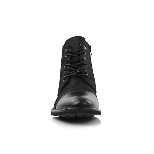 Image of Polar Fox Men's Ankle Dress Boots | Lace-up Casual Fashion Boot Collection | Cap Toe & Plain Toe Styles |