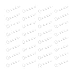 Mayhoop Clear Nose Studs Retainers Bioflex Acrylic Nose Rings 22G 32 Pcs Plastic Bone Pin Nose Studs for Women Men School Work Piercing Jewelry
