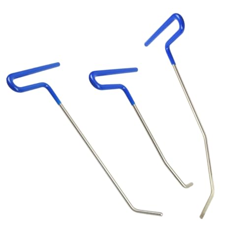 LadyRosian Dent Removal Rods Kit 3 Pcs Short B Style Rods Auto Body Dent Repair Tools for Door Dings and Hail Damage Paintless Dent Removal Tool