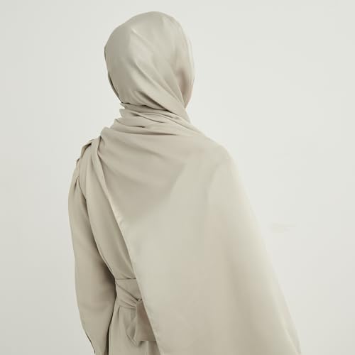 KARACA Muslim Hijab Scarf for Women | Silk Appearance Embossed Textured Head Scarf 27" - 78" Shawl Scarves Islamic Turban3