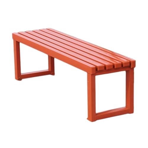 Banc de terrasse en métal orange résistant à la rouille