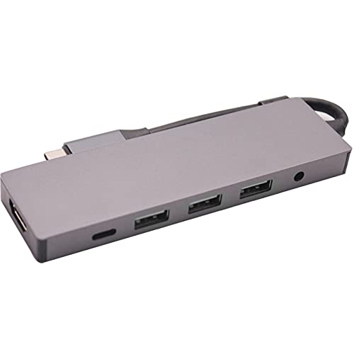 Hub USB C 6-en-1 pour résoudre le manque de ports sur votre ordinateur avec sortie vidéo 4K