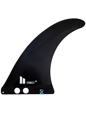 FCS II Connect GF Longboard Fin – Barbatana de vidro flexível Longboard para giros suaves, velocidade e controle fácil (vários tamanhos) (vidro flexível, 25,4 cm)