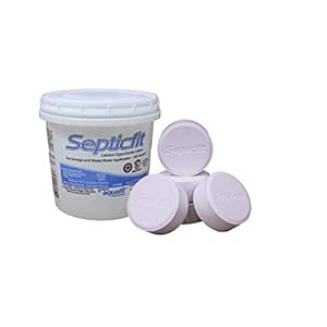Septic Chlorine Tablet – 6 Tablet Pail – 2 lbs – NOT for USE in Swimming Pools White