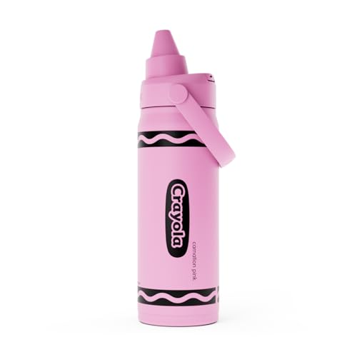 Image of CamelBak Crayola Chug Insulated Stainless Steel Water Bottle, Cold Retention Design with Spill Resistant Chug Lid for Everyday Hydration, 16oz, Carnation Pink
