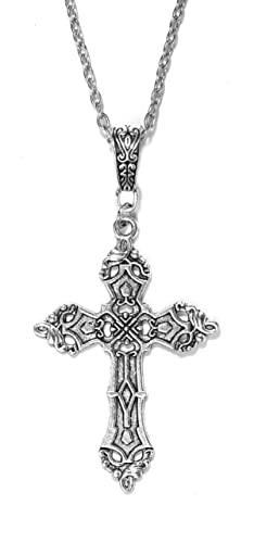 Cross Pendant Necklace Indie Punk Gothic Choker for Egirl Eboy Woman Men