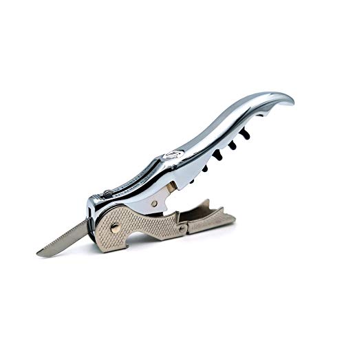 Tire-bouchon à double levier Pulltap's argenté pour bouteille de vin - 2