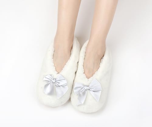 Image of Keyela Women Cozy Warm Slipper Socks, Non Slip Gripper Indoor House Socks | Soft warm cozy fabric, gripper anti-slip bottom for bedroom, lounge and all indoor daily use