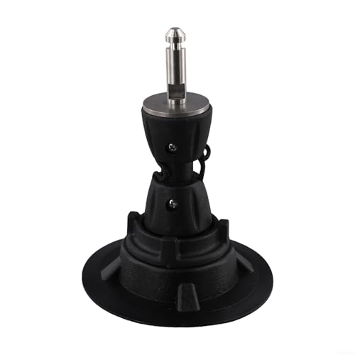 BlesConi Base de vela para mástil de windsurf, placa base de pie con tendón de perno para equipo de surf de acción giratoria 360 grados, PVC de baja altura, color negro