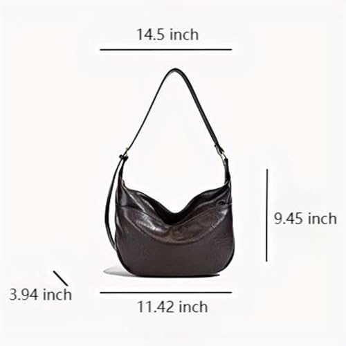 Hobo Bag for Women Soft Vegan Leather Crossbody Shoulder Handbag Slouchy Zipper Purse Casual Everyday3