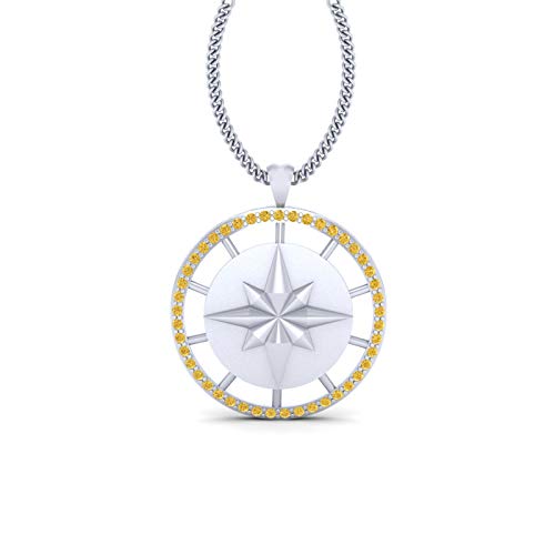 Collar de plata de ley 925 de Capitán Marvel con acabado pulido elegante 1