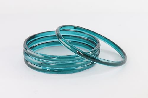 Image of STYOLLO Viral Jelly Plain Transparent Glass Kada Set For Women & Girls | Kanch Kada For Girls | Daily Ethnic Traditional Jewelry | Glossy Classic Fashion Kangan For Wedding, Festive & Parties - Set Of 4