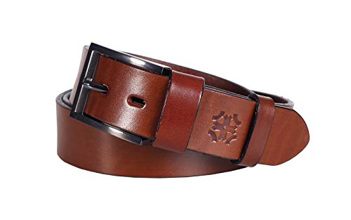Lettro Genuine Leather Belts for Men, Vegetable Tanned Leather, Made in Europe