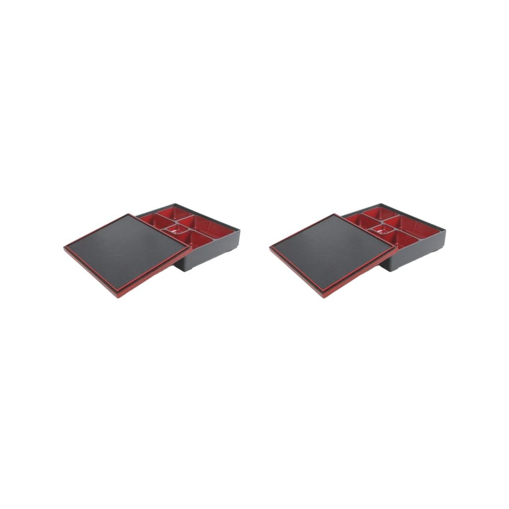 Lot de 2 boîtes à bento japonaises traditionnelles avec couvercle pour bureau, affaires, pique-nique
