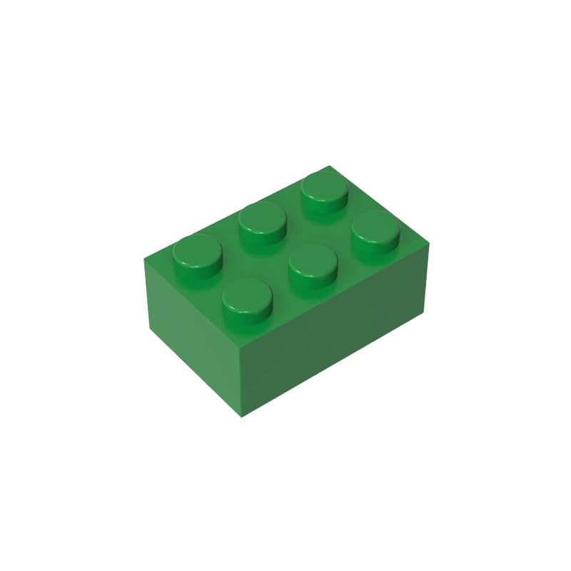 Gobricks 3002 Basic Bricks Brick 2x3 50 Pieces GDS-541 Compatible with Lego Building Blocks Color:Green โ image 1