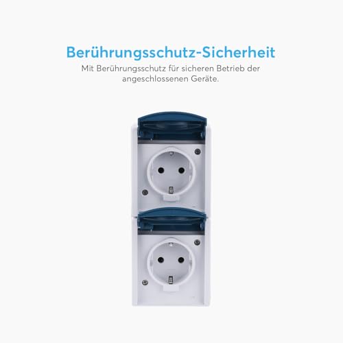 Busch-Jaeger 20-02 EW-53 prise Schuko grise montage vertical - 7