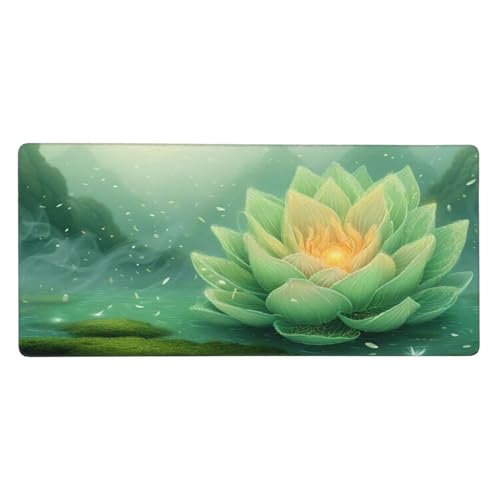 Alfombrilla Gaming, Alfombrilla Ratón Grande, Alargar Lavable la Almohadilla del Ratón, Base Antideslizante de Caucho, Mejora de la Velocidad y la Precisión, PC Computadora, 1000x500x4mm, Lotus Z-480