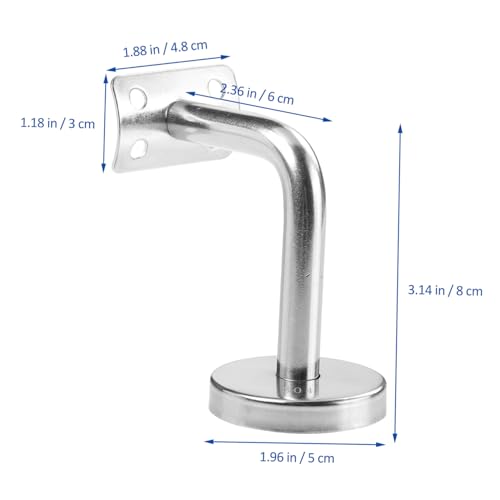 Soportes de pasamanos de acero inoxidable para pared pack de 8 piezas 4