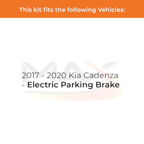 Image of Max Advanced Brakes Front & Rear Brake Kit Compatible With 2017 2018 2019 2020 Kia Cadenza Electric Parking Brake Replacement Premium OE Disc Brake Rotors and Ceramic Brake Pads