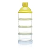 SySrion Non-Spill Baby Milk Powder Dispenser / Storage Container,Yellow (1pcs)