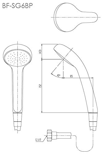 Amazon | BF-SG6BP シャワーヘッド&ホース INAX[イナックス