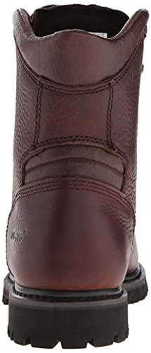 Ad Tec Men's 8in Heavy Duty Waterproof Grain Tumbled Leather Work Boots, Brown - PU Outsole, Removable EVA Cushioned Insole4