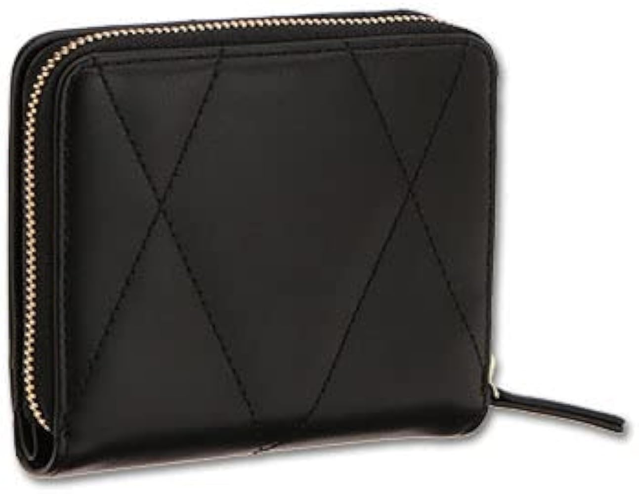 未使用★MARY QUANT ブラック 二つ折り財布プチデイジーメタルキルト MARY QUANT（マリークワント）の「プチデイジーメタルキルト パース