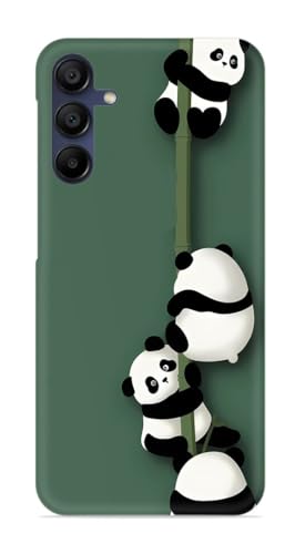 YAPZONE Cute Panda Green Designer Printed Hard Back Cover for Samsung Galaxy F15 5G Attractive and Uniquely Crafted Smartphone Case