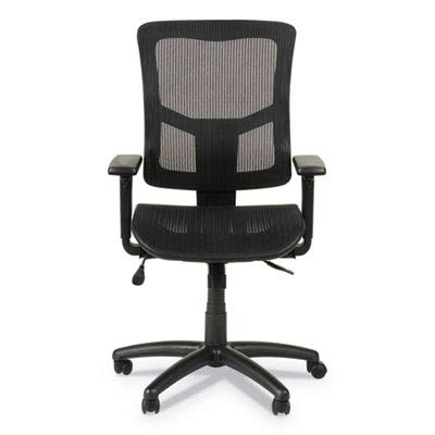 Alera Aleelt4218S Elusion Ii Series 275 Lbs. Capacity Suspension Mesh Mid-Back Synchro Seat Slide Chair - Black #TOP2