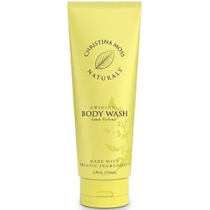 Body Wash – Body Soap – Organic Aloe & Powerful Antioxidants – Bath & Shower Body Cleanser For Women & Men – Skin Soothing, Non Itch, No Harmful Chemicals, 8oz Lemon Verbena, Christina Moss Naturals