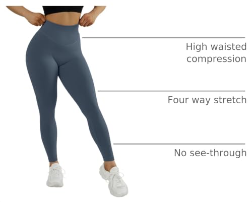 Image of MOOSLOVER Seamless Butt Lifting Workout Leggings for Women High Waist Yoga Pants Compression Contour Tights
