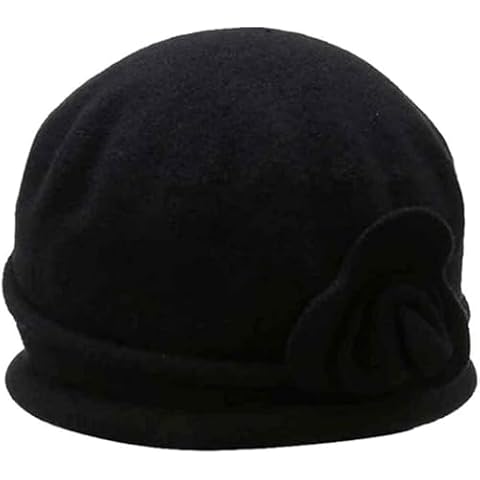 Parkhurst Spencer Wool Cloche Hat (One Size, Black) Cover