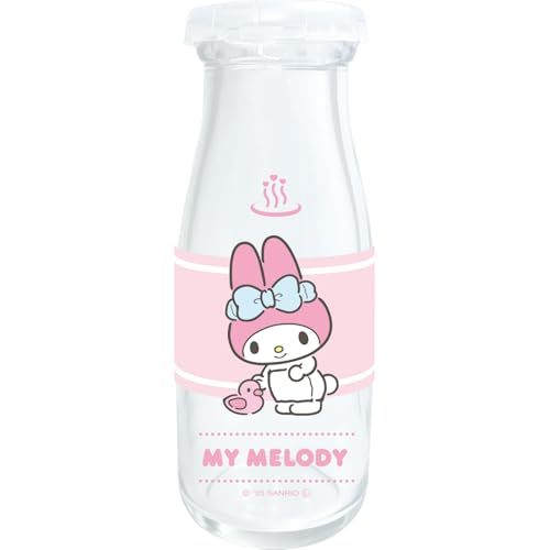サンアート サンリオ (SANRIO) マイメロディ ミルク瓶 牛乳瓶 6×14cm 160mL 湯あがり グッズ 雑貨 食器 誕生日プレゼント クリア 日本製 SAN5012-3