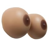 Protesi Mammarie Rotonde in Silicone con Capezzolo Realistico, Seni Finti Non Adesivi for Mastectomia, Coppa C for Transgender(Self Adhesive,B Cup)